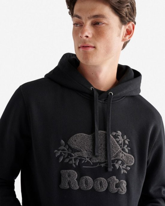 Roots Cooper Novelty Kanga Hoodie - BLACK