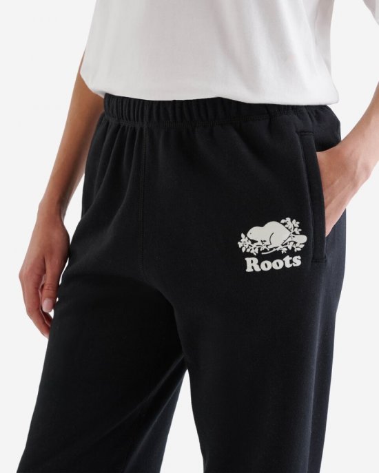 Roots Organic Original BF Sweatpant - BLACK/IVORY