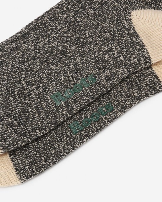Roots Adult Classic Cabin Ankle Sock 2 Pack - SALT & PEPPER