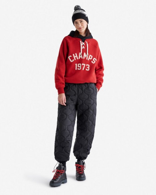 Roots Quilted Track Pant - BLACK