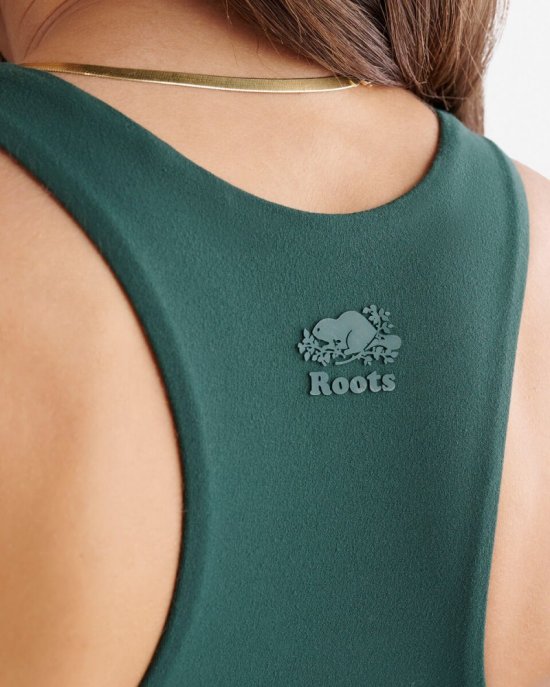 Roots Restore Stretch Sports Bra - VARSITY GREEN