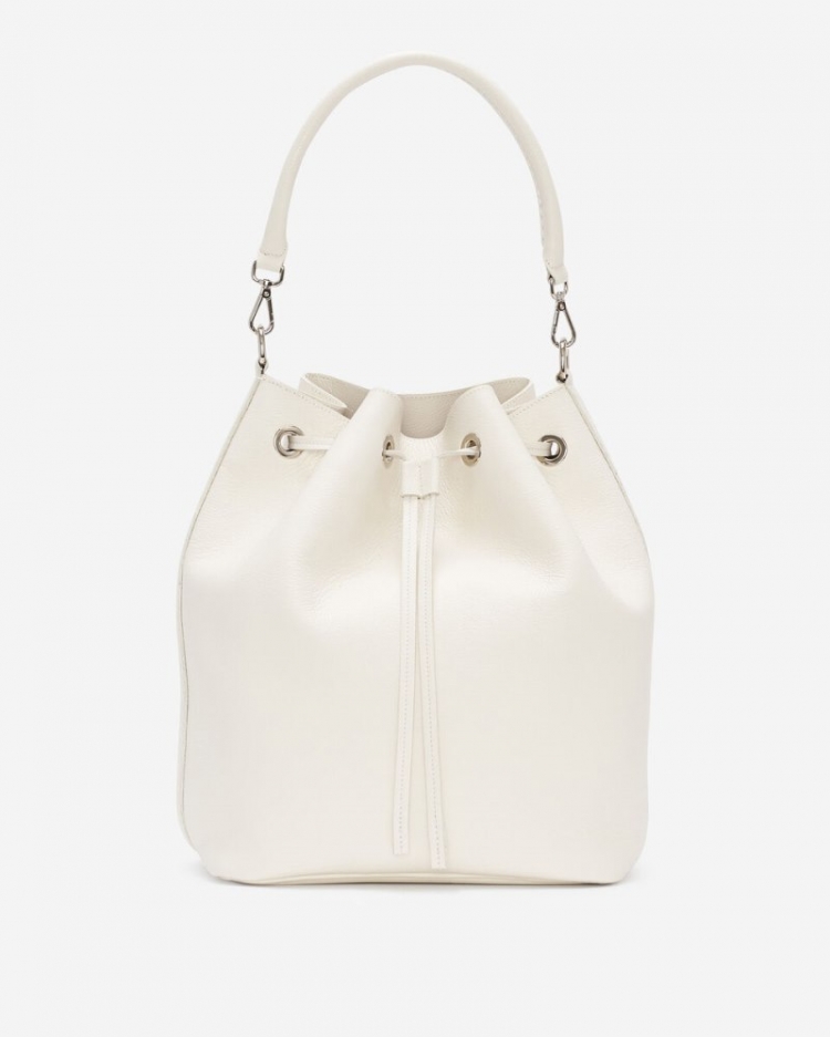 Roots XL Bucket Bag Cervino - IVORY/CAMEL - Click Image to Close
