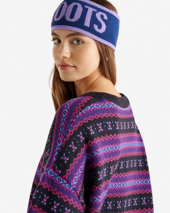 Roots Nordic Reversible Headband - PAISLEY PURPLE