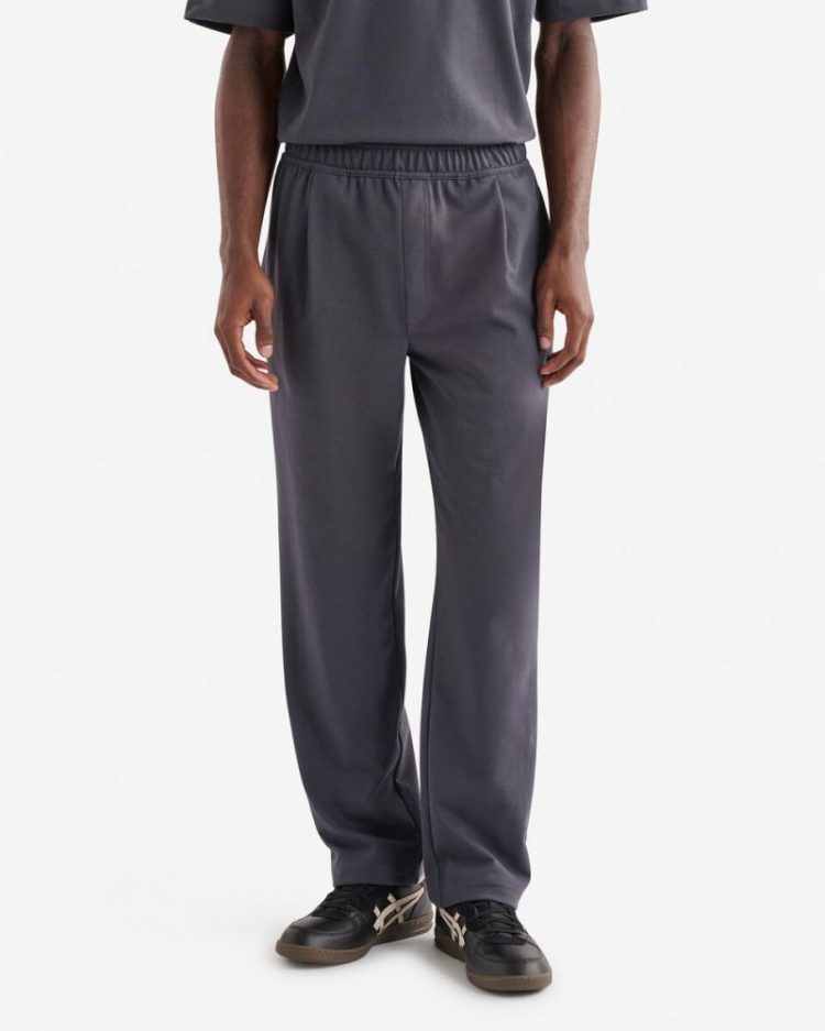 Roots Cloud Jersey Pleated Sweatpant - GRAPHITE GREY - Click Image to Close