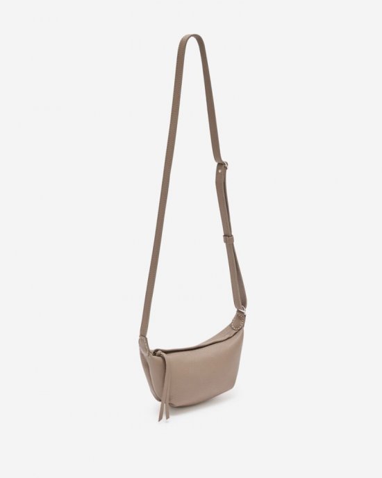 Roots Small Crescent Bag Cloud - DESERT TAUPE