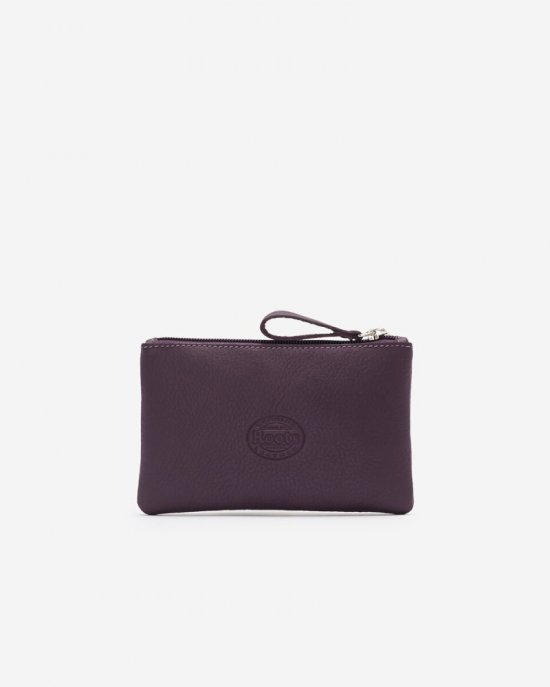 Roots Medium Zip Pouch Cloud - DEEP PURPLE