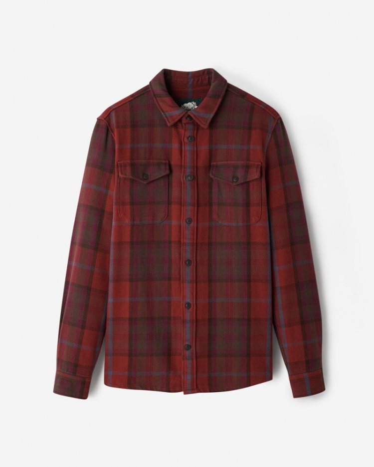Roots Cypress Twill Shirt - ROSEWOOD RED - Click Image to Close
