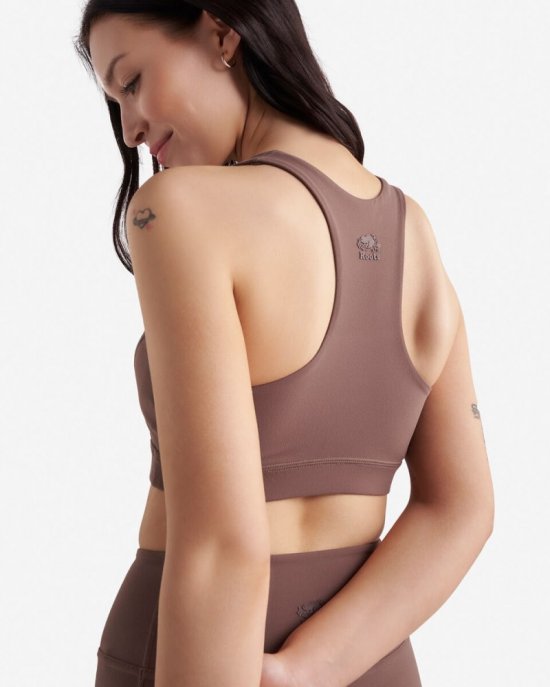 Roots Restore Stretch Sports Bra - CINDER BROWN