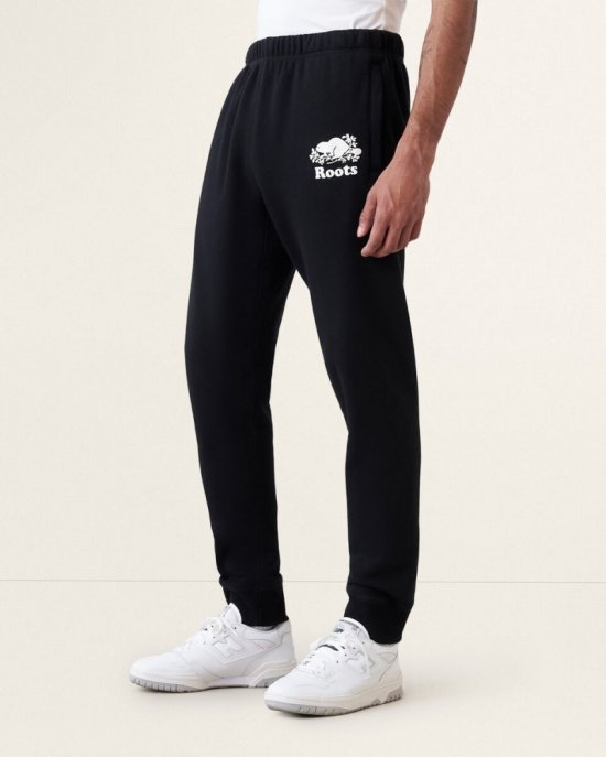 Roots Organic Park Slim Sweatpant Short (27 Inch Inseam) - BLACK