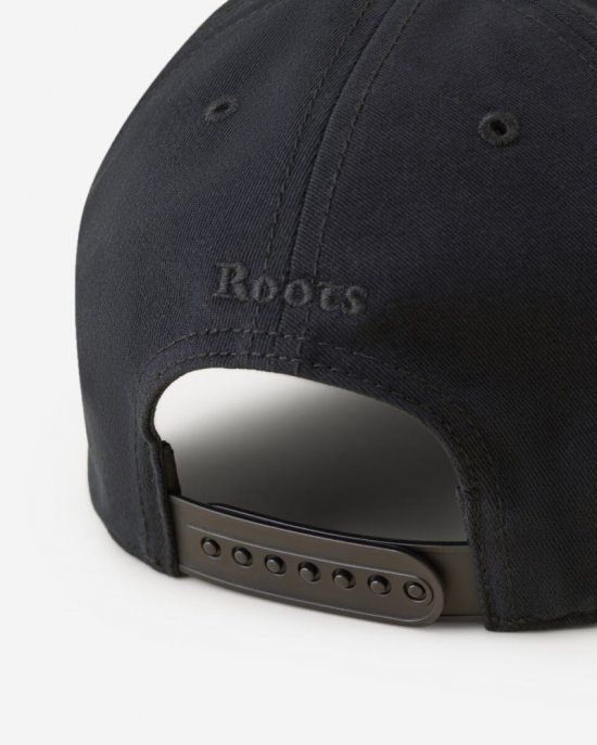 Roots Modern Leaf Baseball Cap - BLACK