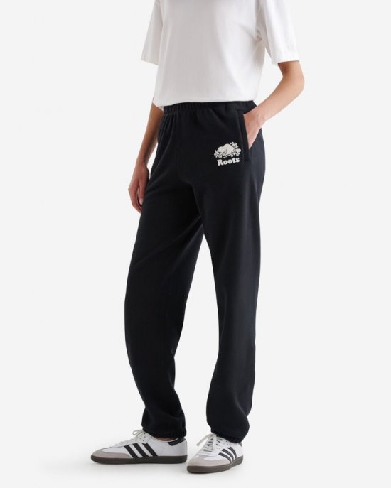 Roots Organic Original BF Sweatpant - BLACK/IVORY