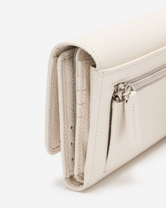 Roots Large Chequebook Clutch Cervino - IVORY