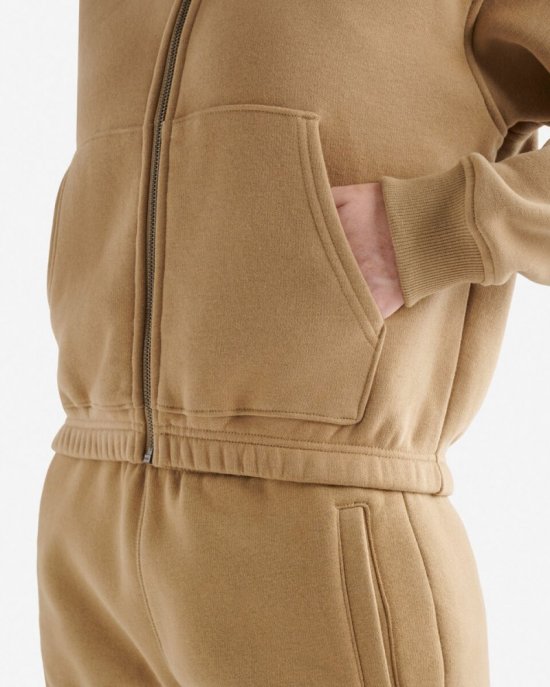 Roots Sporting Goods 99 Full Zip Hoodie - HAZELNUT CREAM