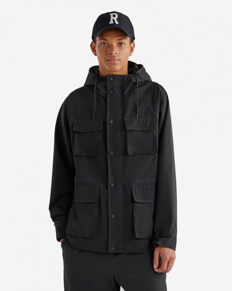 Roots Hooded Field Jacket - BLACK - Click Image to Close