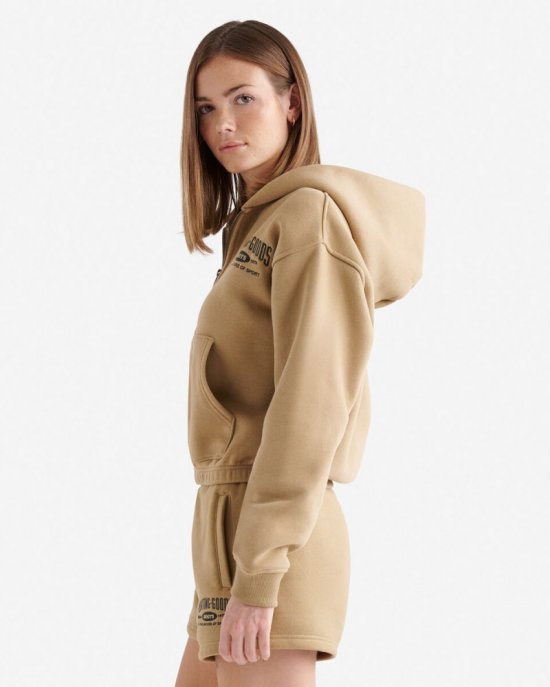 Roots Sporting Goods 99 Full Zip Hoodie - HAZELNUT CREAM