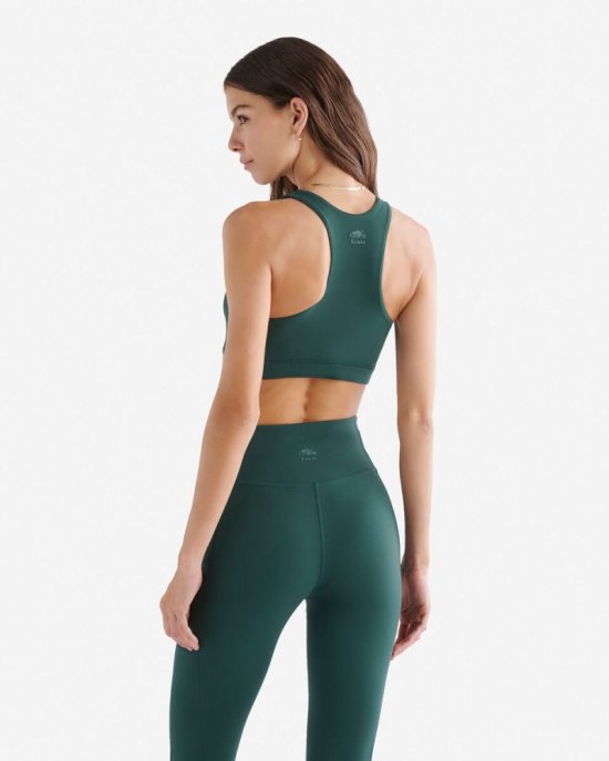 Roots Restore Stretch Sports Bra - VARSITY GREEN