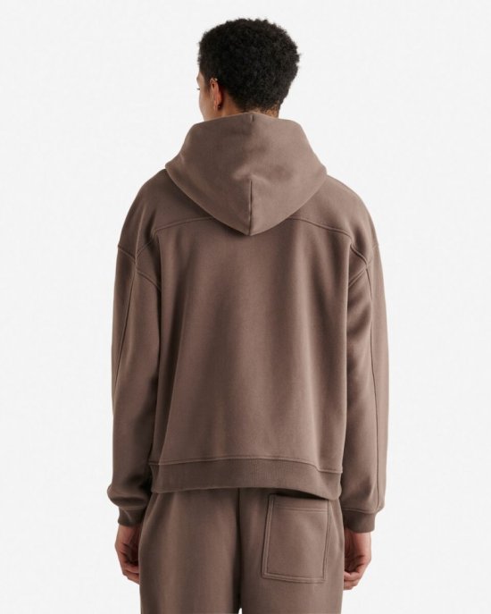 Roots Cloud Full Zip Hoodie - UMBER BROWN