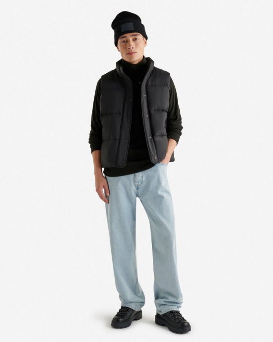 Roots Renew Microfleece Half Zip Stein - BLACK