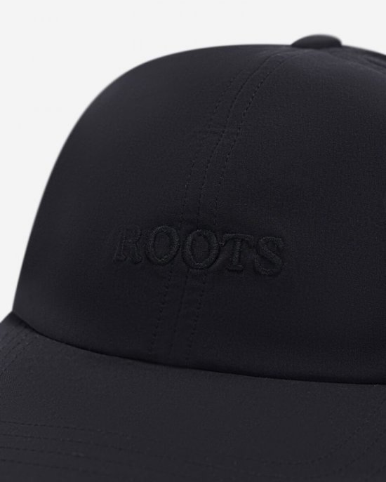 Roots Nylon Baseball Cap - BLACK