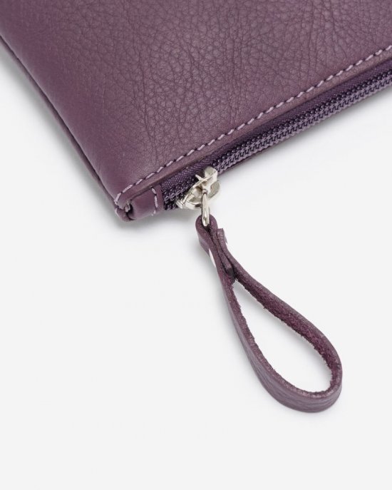 Roots Medium Zip Pouch Cloud - DEEP PURPLE