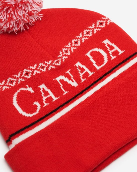 Roots Canada Intarsia Toque - CARDINAL RED