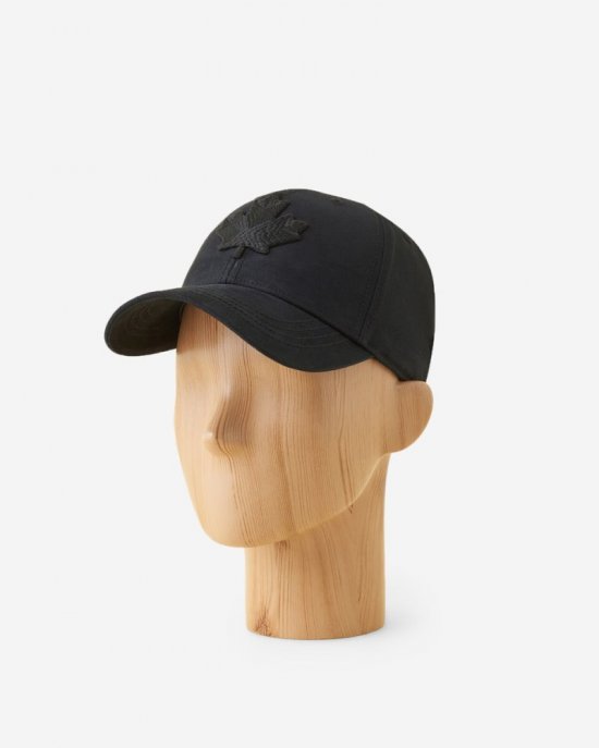Roots Modern Leaf Baseball Cap - BLACK