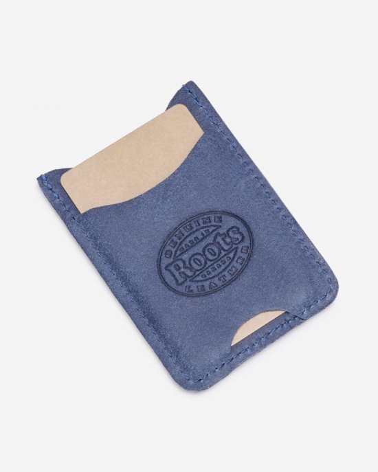 Roots Two Sided Card Holder Tribe - ROYAL BLUE