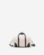 Roots Shearling Micro Banff Crossbody - NATURAL/BLACK