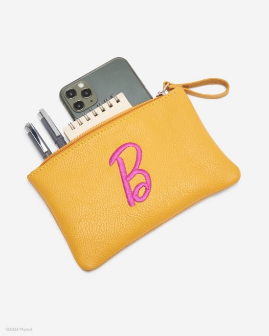 Roots Barbie™ X Roots Medium Zip Pouch - SUNFLOWER