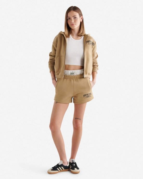 Roots Sporting Goods 99 Full Zip Hoodie - HAZELNUT CREAM