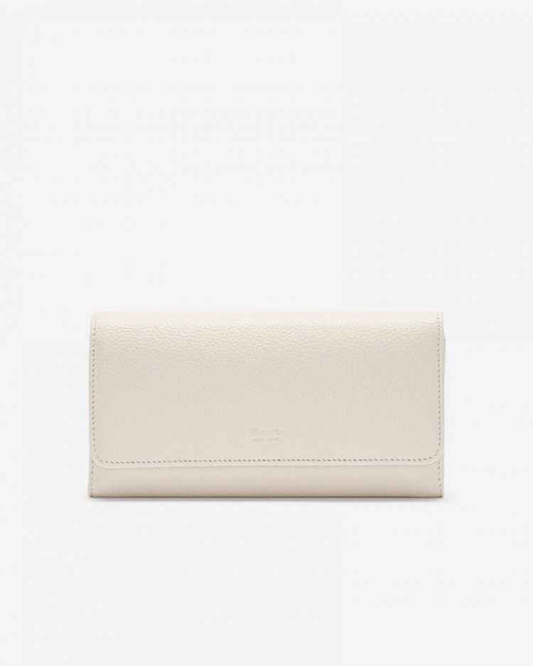 Roots Large Chequebook Clutch Cervino - IVORY - Click Image to Close