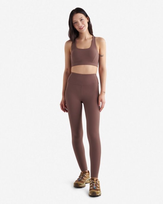 Roots Restore Stretch Sports Bra - CINDER BROWN