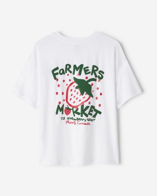 Roots Womens Market T-Shirt - WHITE