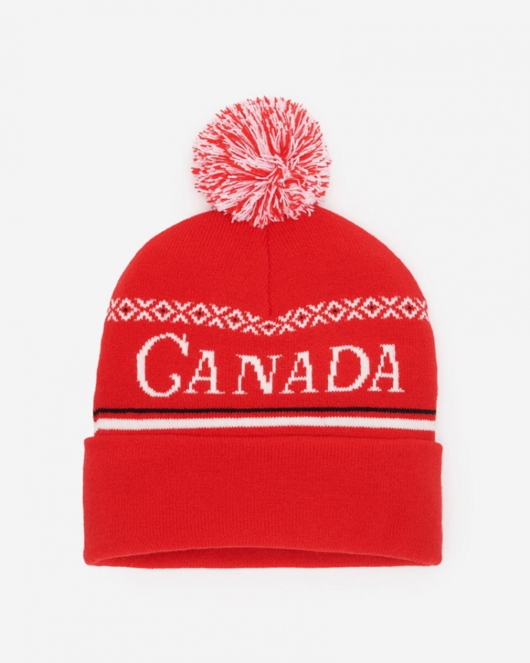 Roots Canada Intarsia Toque - CARDINAL RED - Click Image to Close