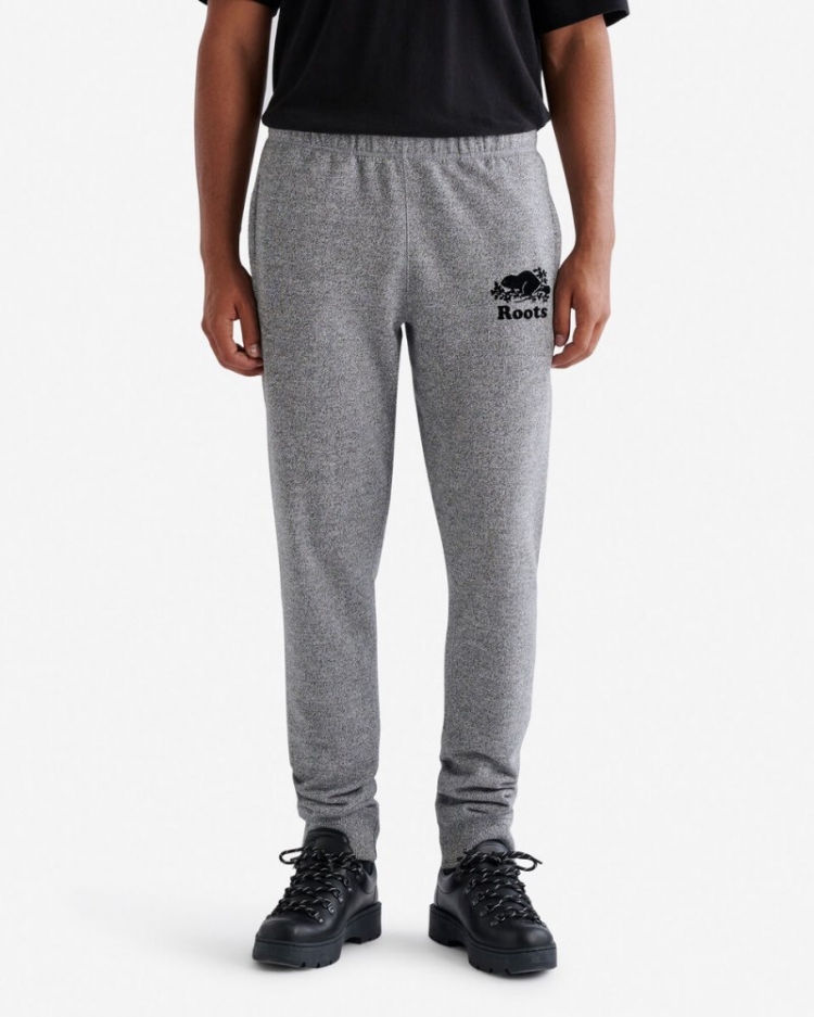 Roots Organic Park Slim Sweatpant - SALT & PEPPER - Click Image to Close