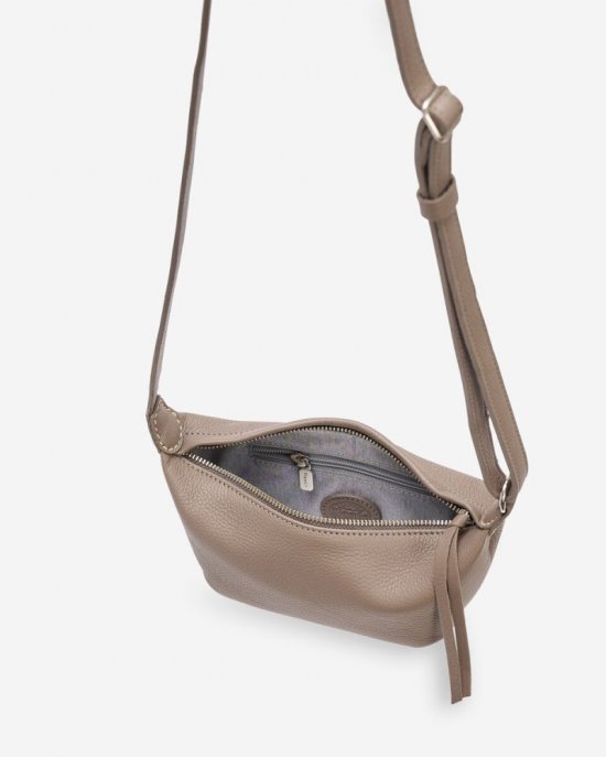 Roots Small Crescent Bag Cloud - DESERT TAUPE