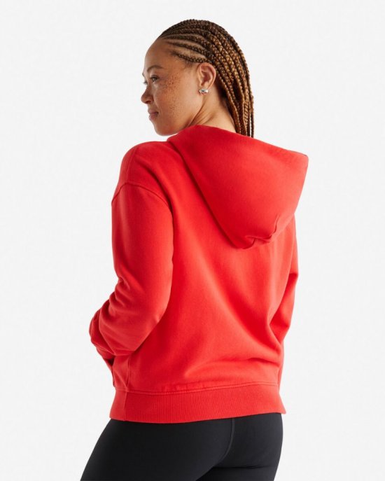 Roots Organic Original Relaxed Full Zip Hoodie - CARDINAL RED