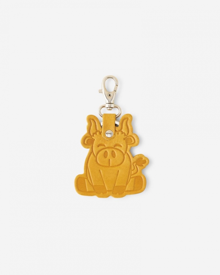 Roots Lunar New Year Ox Key Ring - SQUASH YELLOW - Click Image to Close