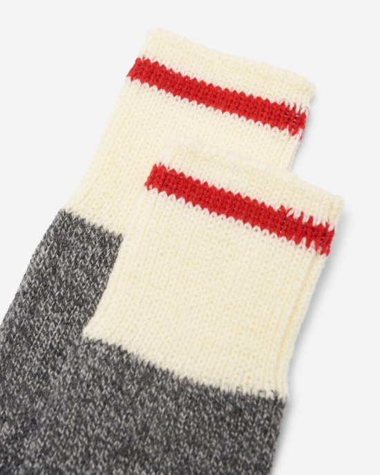 Roots Adult Roots Warm Cabin Pop Sock 2 Pack - MEDIUM GREY MIX