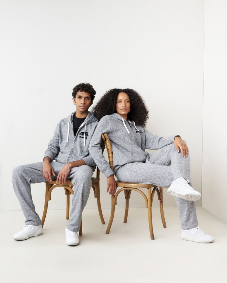 Roots Organic Heritage Sweatpant - SALT & PEPPER - Click Image to Close