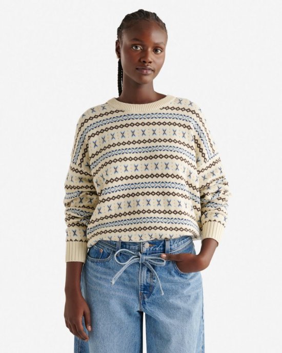 Roots Beaver Canoe Re-Issue Sweater - SEEDPEARL CREAM