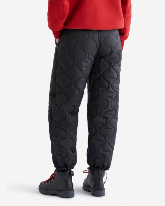 Roots Quilted Track Pant - BLACK