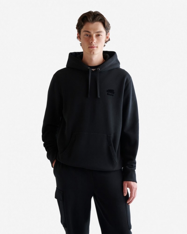 Roots Organic Cooper Tonal Kanga Hoodie - BLACK - Click Image to Close