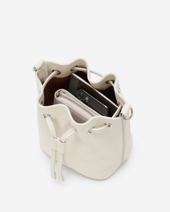 Roots Mini Bucket Bag 2.0 Cervino - IVORY/CAMEL