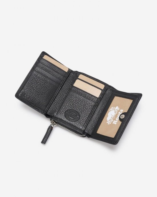 Roots Small Trifold Clutch Prince - BLACK