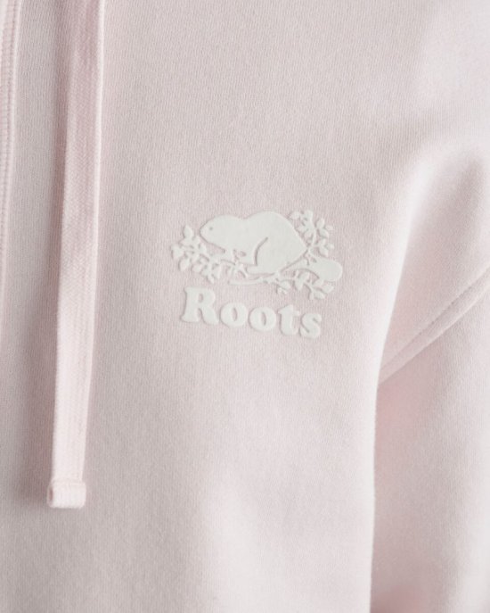 Roots Organic Original Relaxed Full Zip Hoodie - PINK PEARL