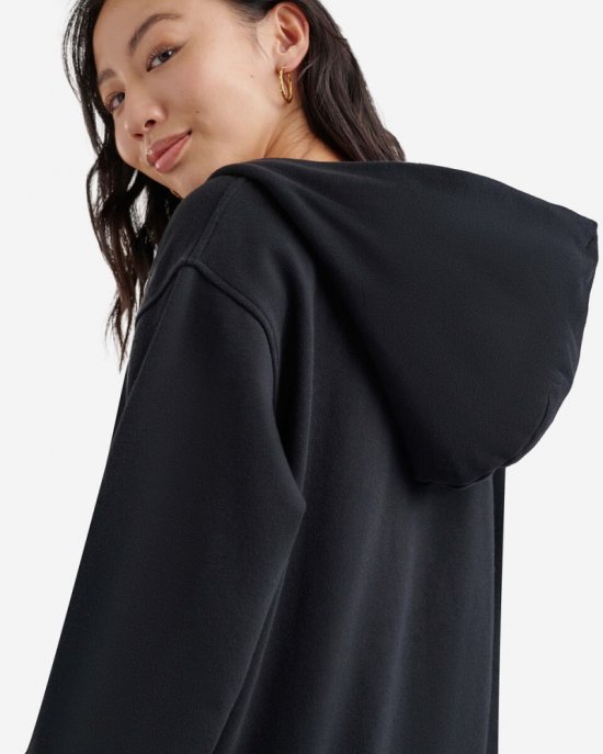 Roots Organic Original Relaxed Full Zip Hoodie - BLACK