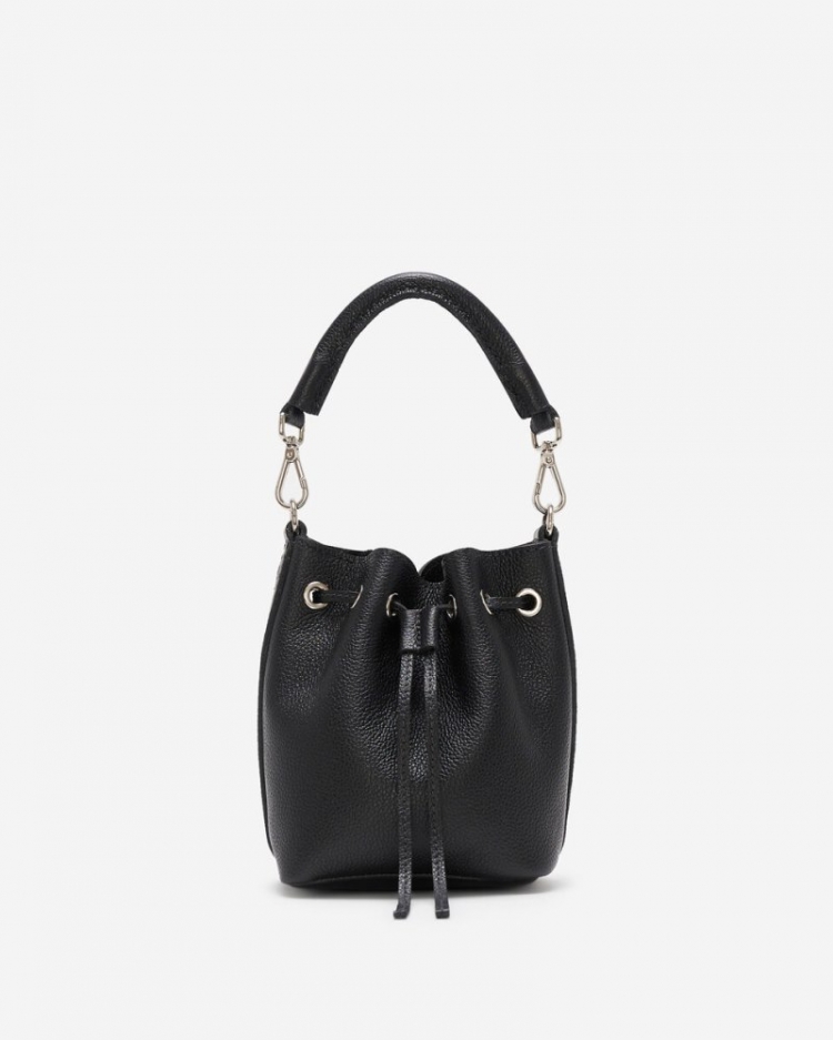 Roots Mini Bucket Bag 2.0 Cervino - BLACK - Click Image to Close