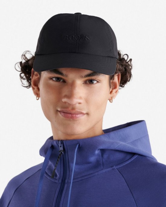 Roots Nylon Baseball Cap - BLACK