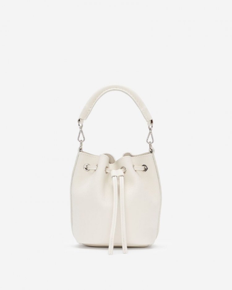Roots Mini Bucket Bag 2.0 Cervino - IVORY/CAMEL - Click Image to Close